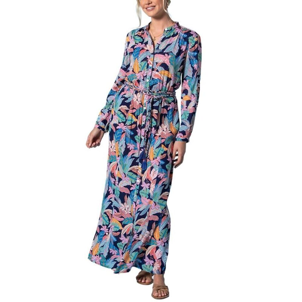 Tori Richard Womens Briar Shirt Dress, Blue
